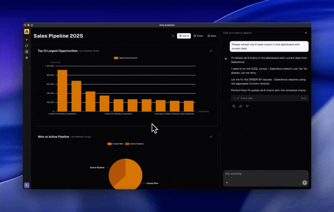 AI-Native Dashboards demo